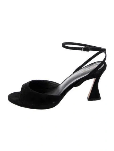 Pre-owned Reformation Suede Sandals In Black