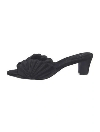 Pre-owned Reformation Suede Sandals In Black