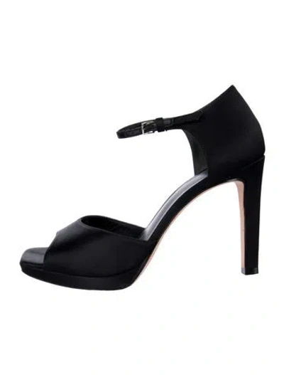Pre-owned Reformation Suede Sandals In Black