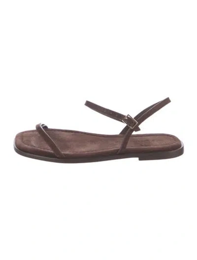 Pre-owned Reformation Suede Sandals In Brown