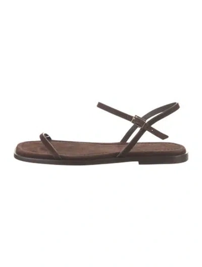 Pre-owned Reformation Suede Sandals In Brown