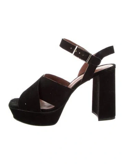 Pre-owned Reformation Suede Sandals In Burgundy