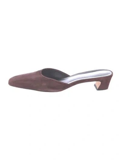 Pre-owned Reformation Suede Sandals In Purple