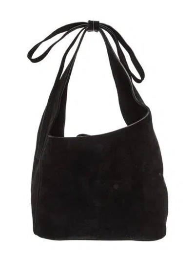 Pre-owned Reformation Suede Shoulder Bag In Black