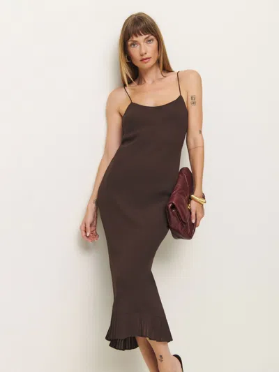Reformation Suki Dress In Mole