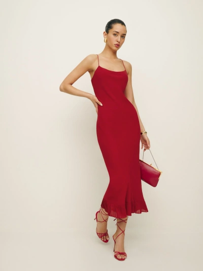 Reformation Suki Dress In Sangre