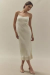 Reformation Suki Sleeveless Scoop-neck Ruffle-hem Midi Dress In White