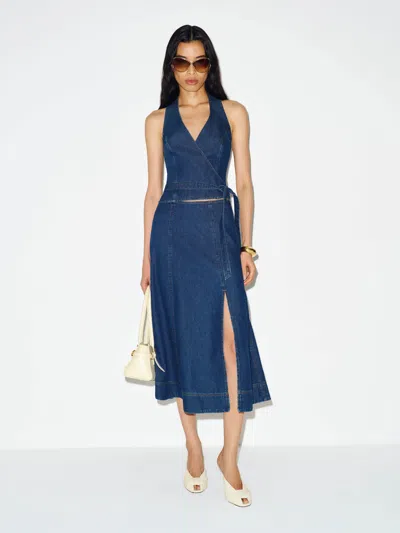 Reformation Susan Denim Two Piece Blue 12