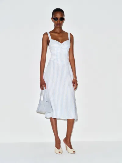 Reformation Susina Linen Dress Ivory 10 In White
