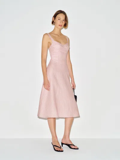 Reformation Susina Linen Dress Pink 12