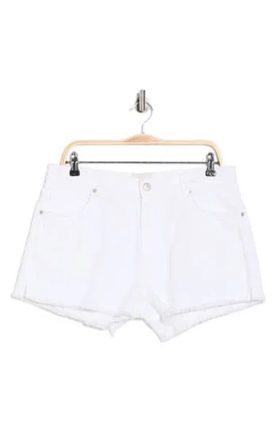 Reformation Sutton Low Rise Cutoff Denim Shorts In White