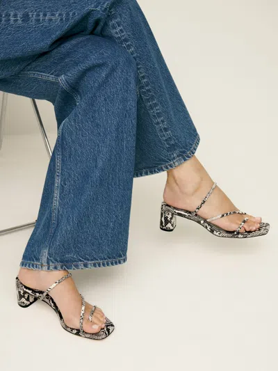 Reformation Suzy Heeled Sandal In Roccia Snake