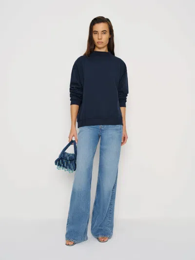 Reformation Sweat-shirt À Col Montant Jade Bleu L In Blue