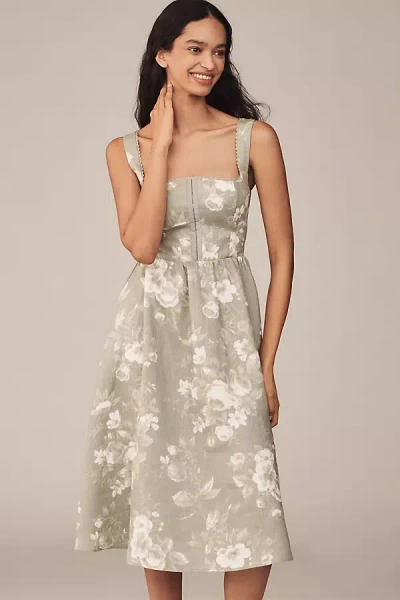 Reformation Tagliatelle Linen Midi Dress