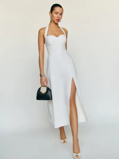 Reformation Tala Linen Dress In White