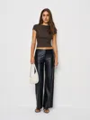 Reformation Talia Tee In Brown