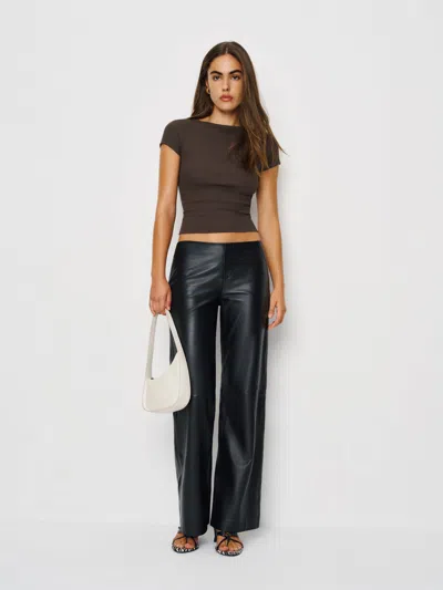 Reformation Talia Tee In Brown