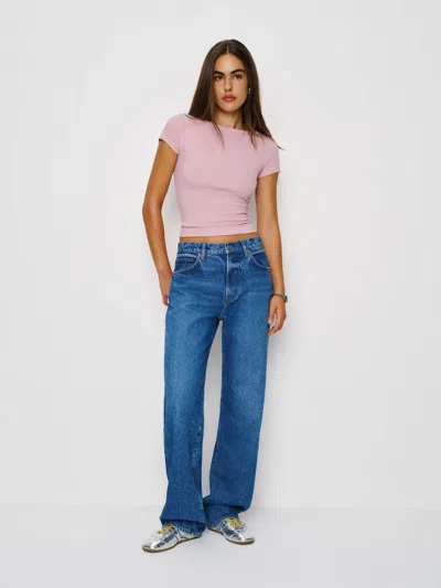 Reformation Talia Tee In Pink