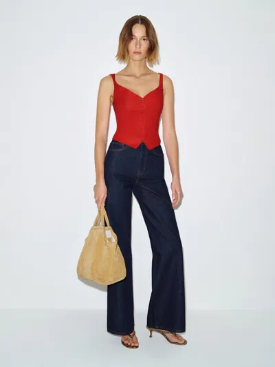 Reformation Tana Top Red 12