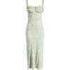 Reformation Tancy Button Front Midi Dress In Sprite