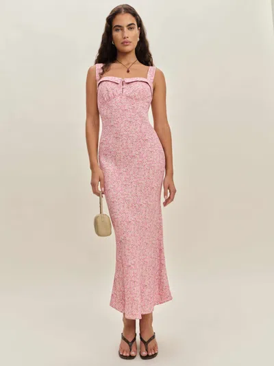Reformation Tancy Dress In Brown