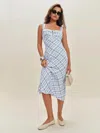 Reformation Tancy Dress In Blue