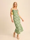 Reformation Tancy Dress In Green