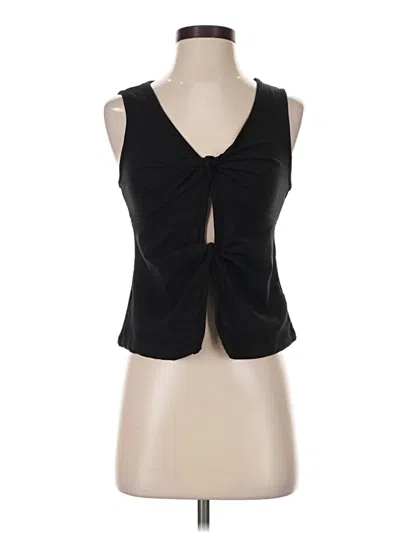 Pre-owned Reformation Tank Top Black Plunge Neckline Tops