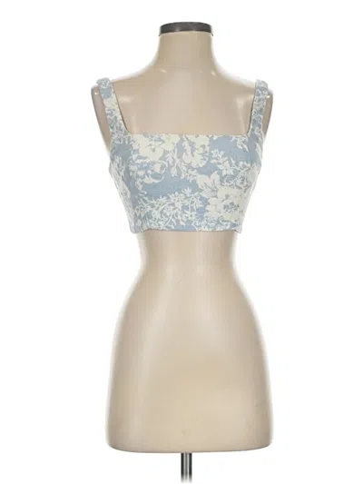 Pre-owned Reformation Tank Top Blue Strapless Neckline Tops
