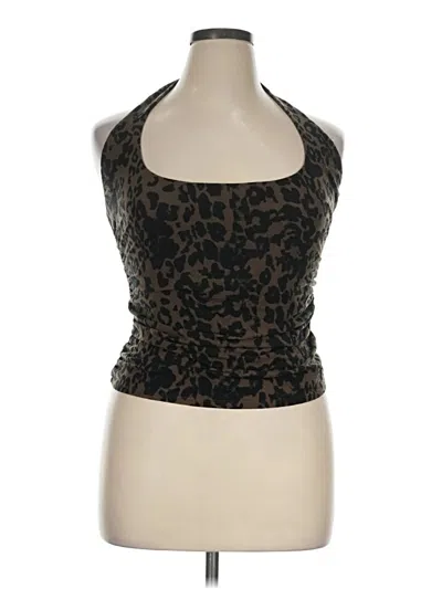 Pre-owned Reformation Tank Top Brown Halter Neckline Tops