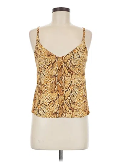 Pre-owned Reformation Tank Top Gold Halter Neckline Tops