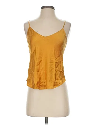 Pre-owned Reformation Tank Top Gold Strapless Neckline Tops