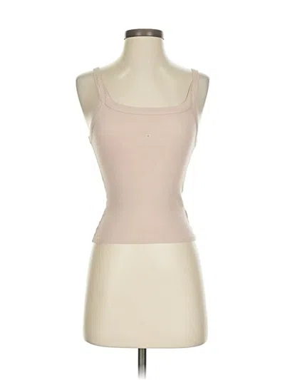 Pre-owned Reformation Tank Top Tan Strapless Neckline Tops In Brown