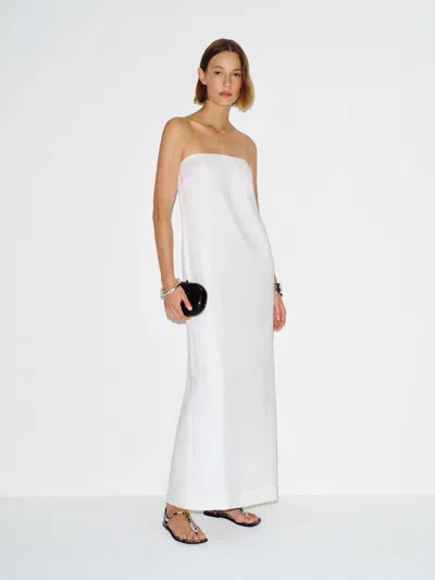 Reformation Tansy Linen Dress Ivory Xl In White