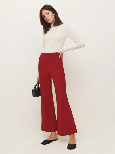 Reformation Tanya Knit Pant In Sangre