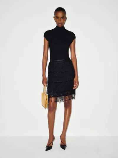 Reformation Tanya Skirt Black 0 In Blue