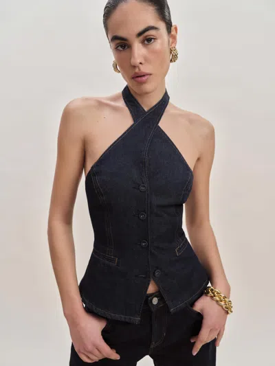 REFORMATION TATE DENIM TOP