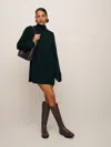 Reformation Tate Regenerative Wool Sweater Dress In Black