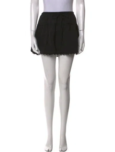 Pre-owned Reformation Tavia Mini Skirt In Black