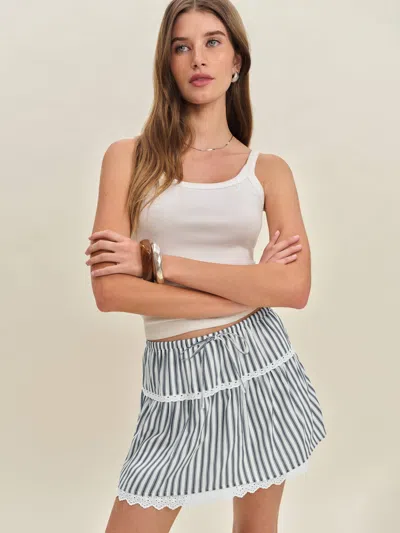Reformation Tavia Skirt In Blue