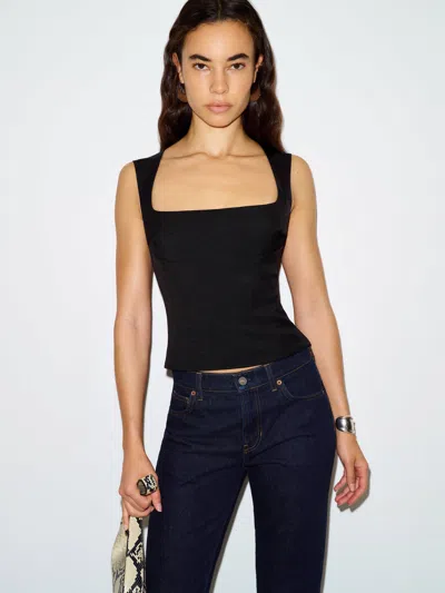 Reformation Tavish Top Black 12