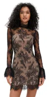 Reformation Womens Teanna Floral-lace Mini Dress Black In Black