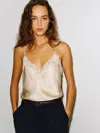 Reformation Teddy Silk Top In Neutral