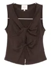 Reformation Tefi Vest Top In Brown