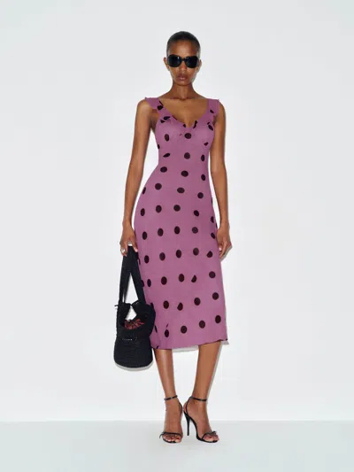 Reformation Teleia Dress Pink 12 In Purple