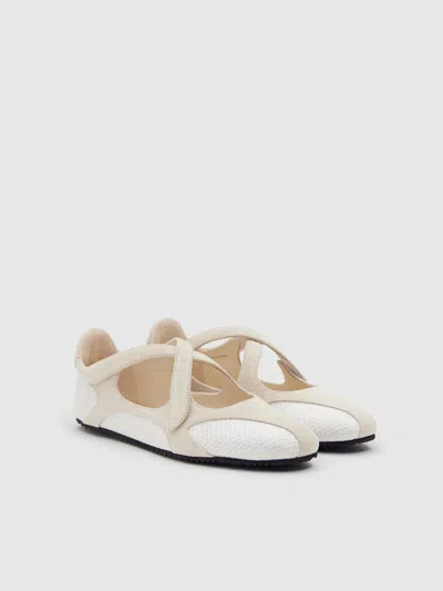 Reformation Terra Ballet Sneaker Ivory 9.5 In Black