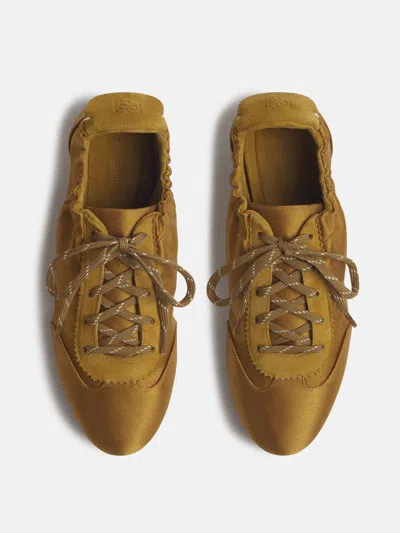 Reformation Terra Scrunch Sneaker Green 9.5 In Brown