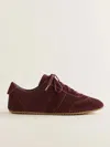 Reformation Terra Sneaker In Ruby Suede