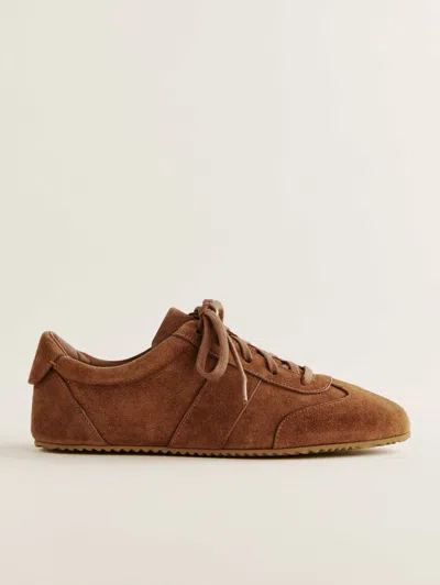 Reformation Terra Sneaker In Rum Suede