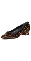Reformation Terry Ball Leopard Ballet Pumps In Leopard Haircalf